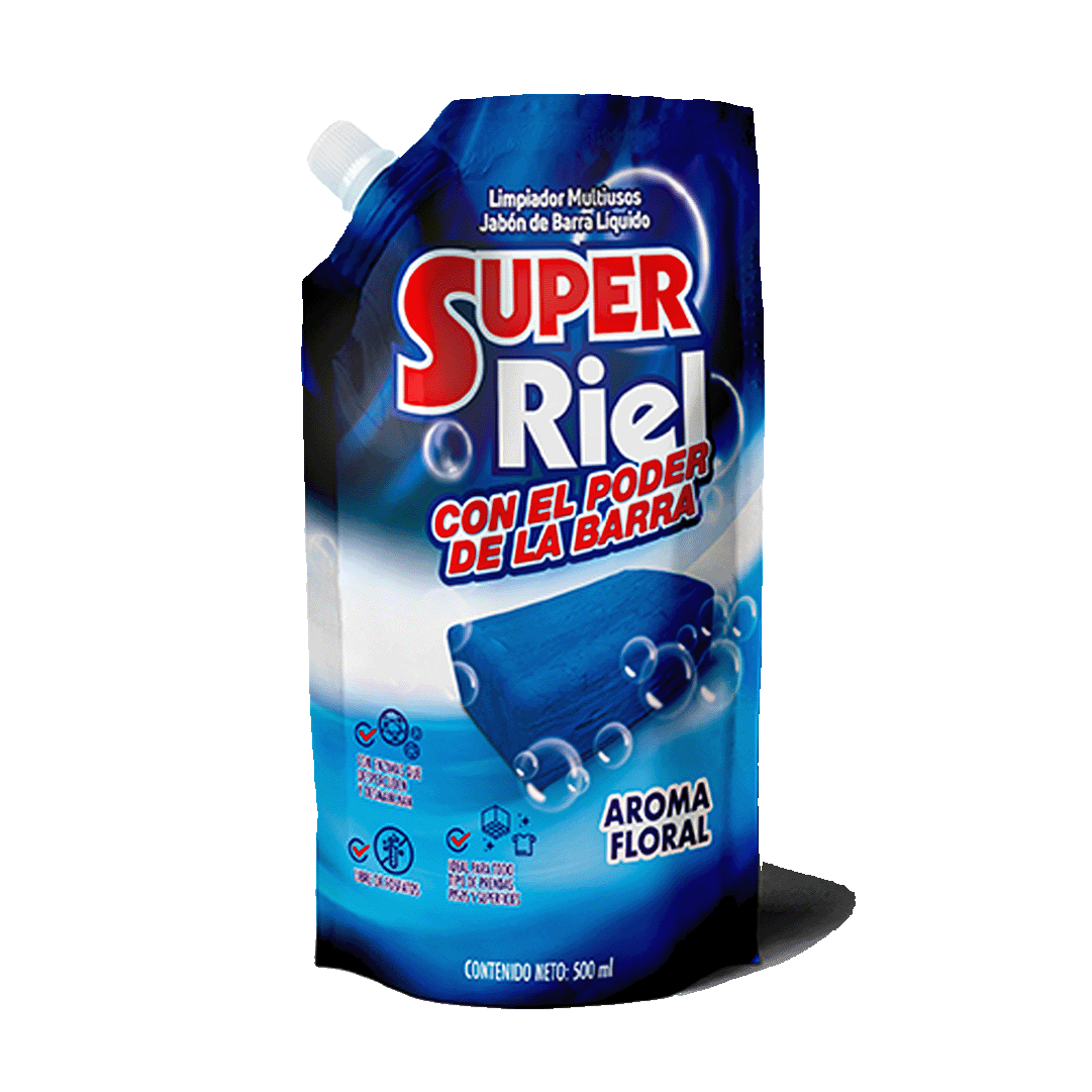 Jabón Liquido Super Riel Multiusos Doypack x500ml