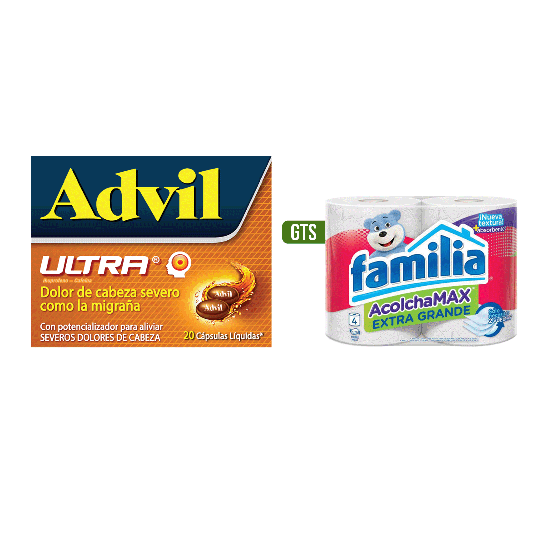 Advil Ultra x20C Gts Papel Higiénico familia Acolchamax