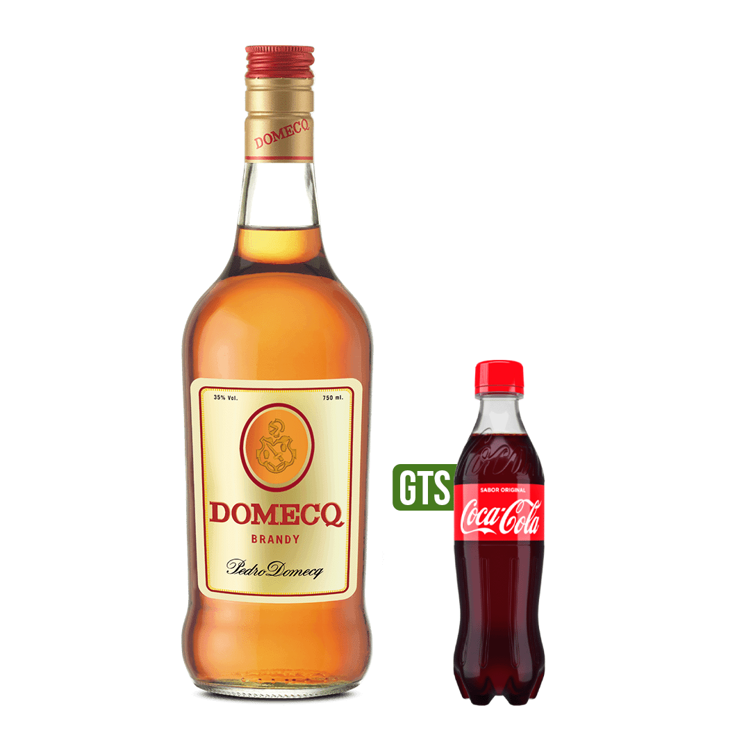 Brandy Domecq Botella x750ml Gts Gaseosa Coca-Cola Pet x400ml