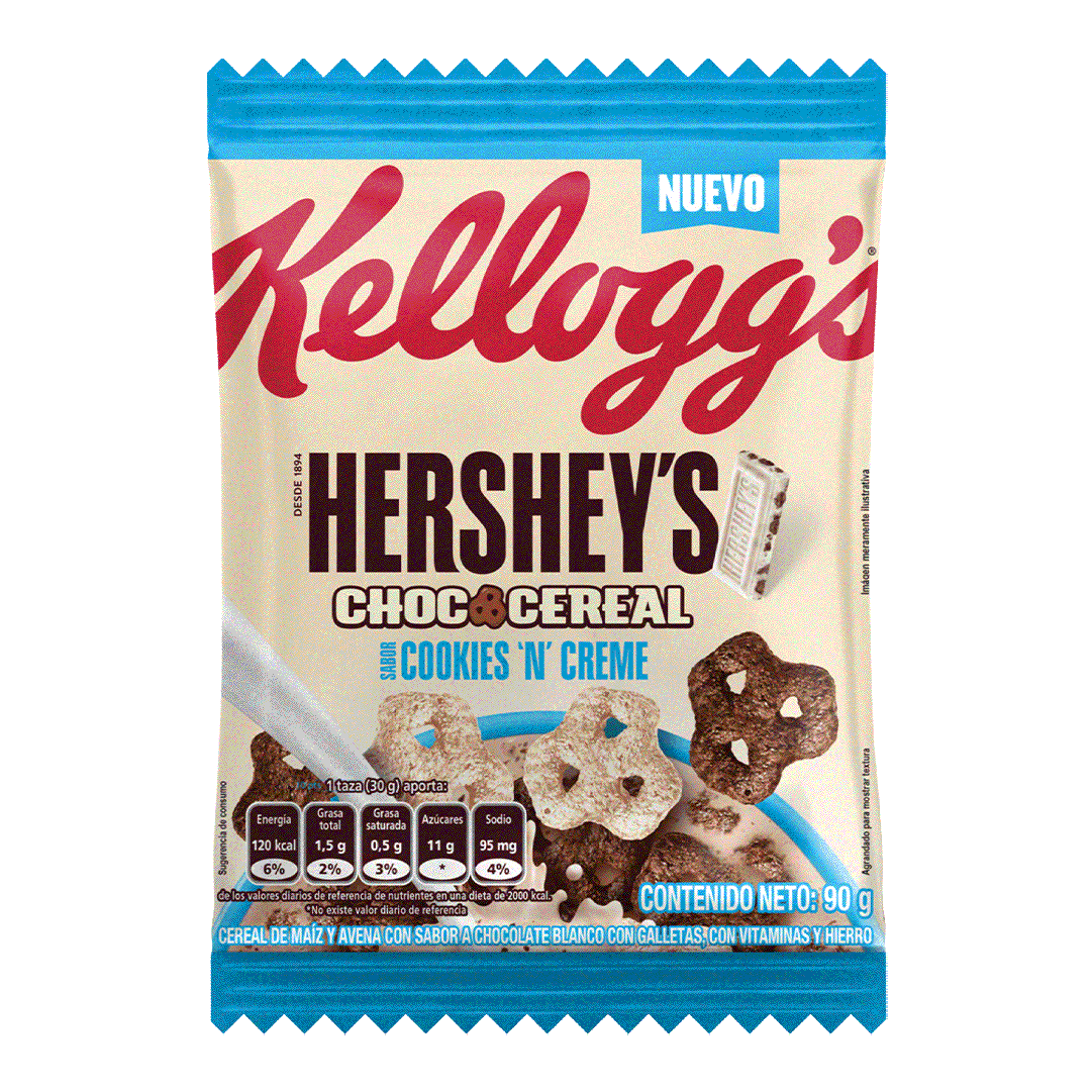 Cereal Kellogg Hersheys Cookies y Cream Megapaketicos x90gr