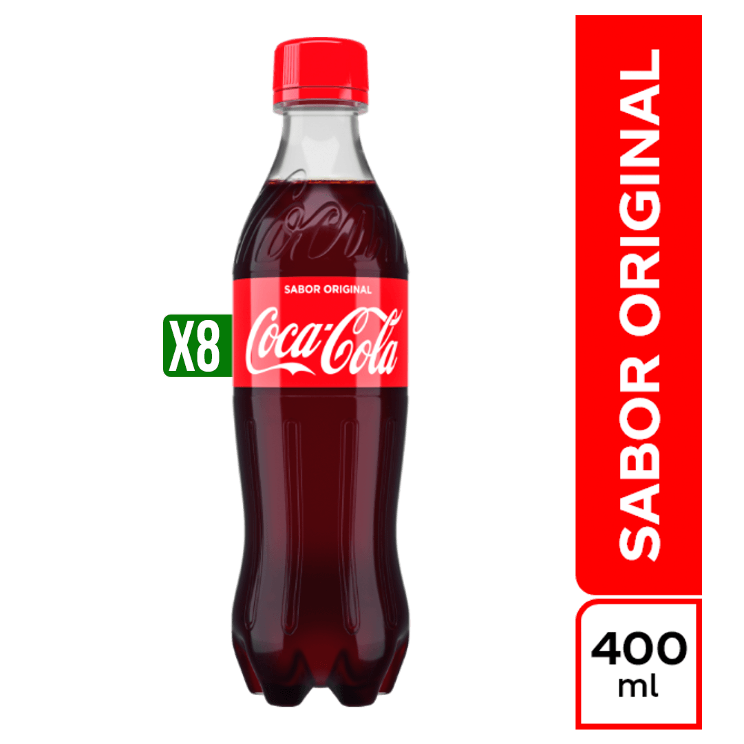 8Un Gaseosa Coca-Cola Pet x400ml