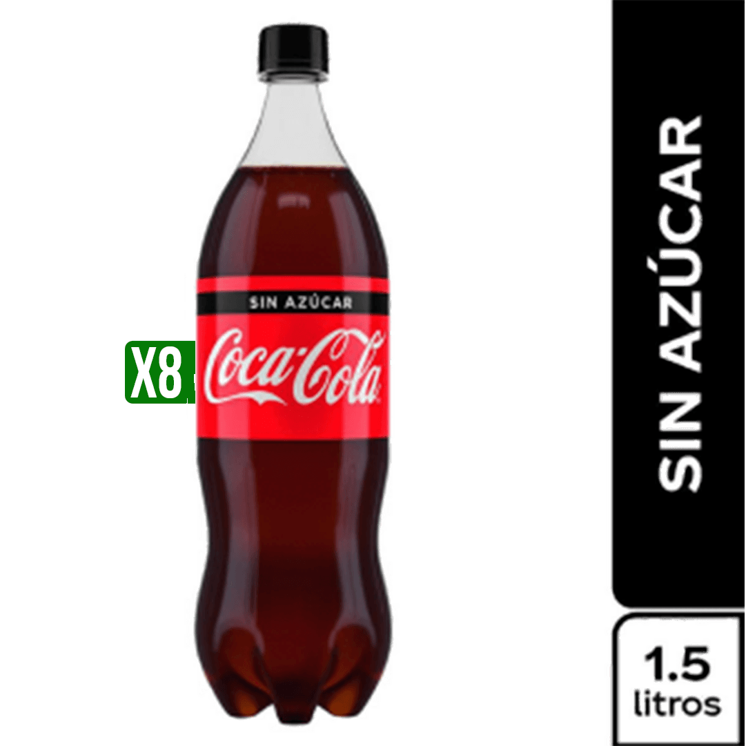 8Un Gaseosa Coca-Cola Sin Azúcar Pet x1500ml