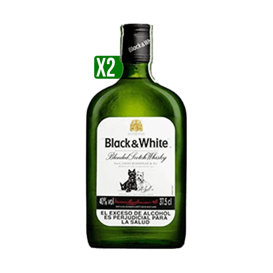 2 Whisky Black & White x375ml