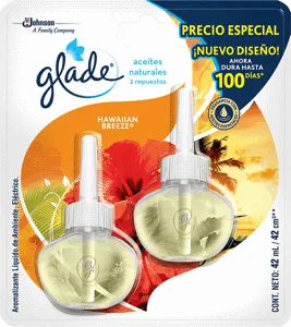 Ambientador Glade Plugins Hawaiian Breeze 2 ambientadores Respuesto x21ml