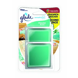 Ambientador Glade Sensations Gel Blister x2 ambientadores x8gr Paraiso Azul