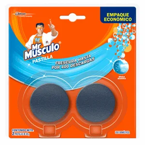 Desodorizante Pastilla Tanque Mr Musculo Blister x2pastillas x40gr