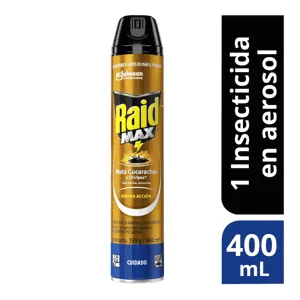 Raid Insecticida Aerosol Mata Insectos Rastreros x400ml