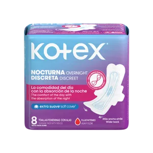 Toalla Femenina Nocturna Kotex x8 Toallas