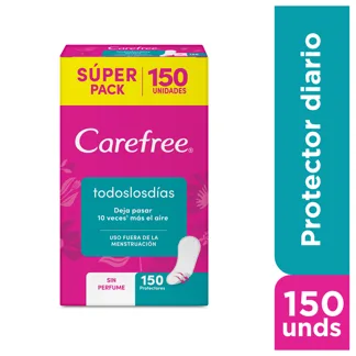 Protector Carefree Todos Los Dias x150 Protectores