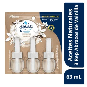 Ambientador Glade Plugins Aceite Blister x3 Ambientadores x21ml Vainilla