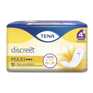 Toalla Higienica Tena Discreet Maxi 10 Toallas