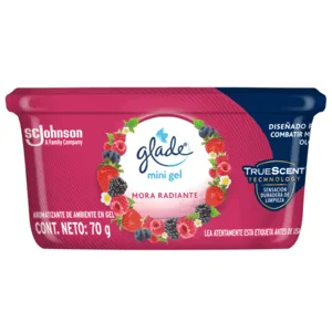 Glade Ambientador En Gel Lata Mora Radiante x70gr