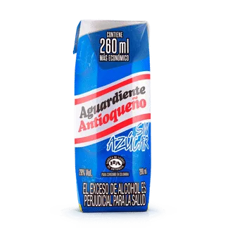 Aguardiente Antioqueño Sin Azucar Extra Contenido x260ml