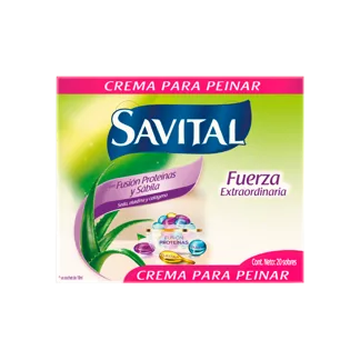 Crema Para Peinar Savital Fusion Proteinas x20Un x22ml