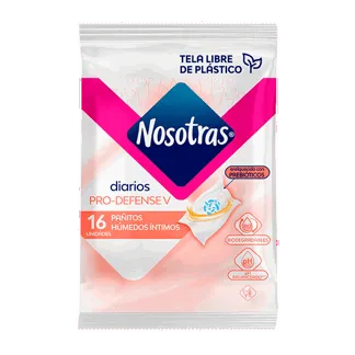 Pañitos Húmedos Íntimos Nosotras Con Prebioticos x16 Pañitos