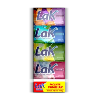Jabón Lak Sensaciones Surtido x4 Jabones x110gr c/u