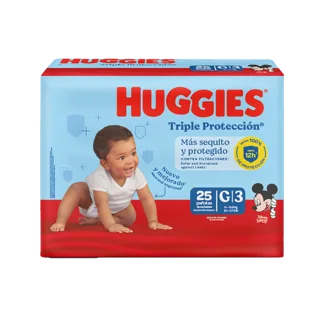 Pañal Huggies Triple Protección Etapa 3 Singlepk x25 Pañales
