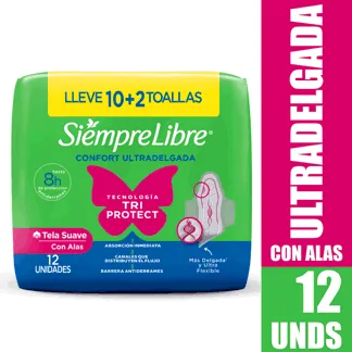 Toalla Femenina Stayfree Adapt Plus Ultradelgada x12 Toallas