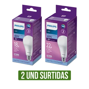 2 Und Surtido Bombillo Led Bulb 6500K (18W/22W)