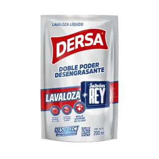 Lavaloza Liquido Dersa + Jabón Rey DoyPack x200ml
