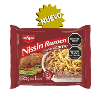 Pasta Precocida Nissin Ramen Sabor A Carne x85gr