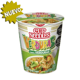 Pasta Precocida Cup Noodles Sabor A Verduras x67gr