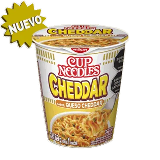 Pasta Precocida Cup Noodles Sabor A Queso Cheddar x69gr