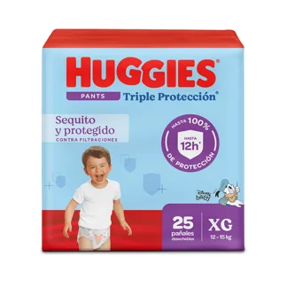 Pañal Huggies Pants Triple Protección Etapa 4 x25 Pañales