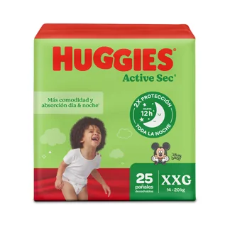 Pañal Huggies Active Sec Etapa 5 x25 Pañales
