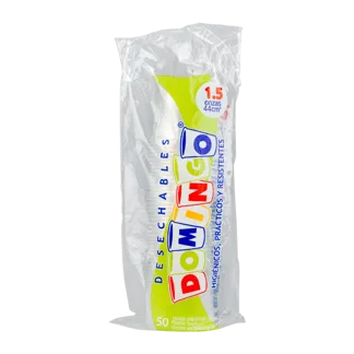 Vaso Domingo 1.5 Onzas Transparente x50Un