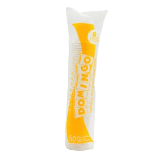 Vaso Domingo 6 Onzas Carton Blanco x50Un