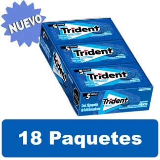 Goma De Mascar Trident 5S Menta x18Un x8.5gr