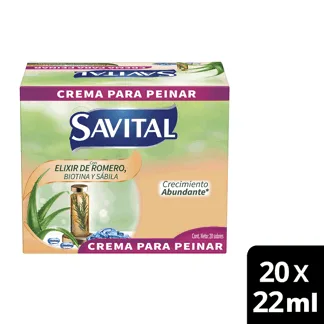 Crema Para Peinar Savital Elixir Romero x20Un x22ml
