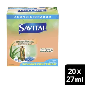 Acondicionador Savital Elixir Romero x20Un x27ml