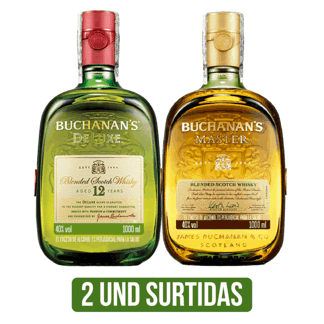 2Un Whisky Buchanan´s (Master/D´Luxe)/(x750ml/x1000ml)/D´Luxe x375ml