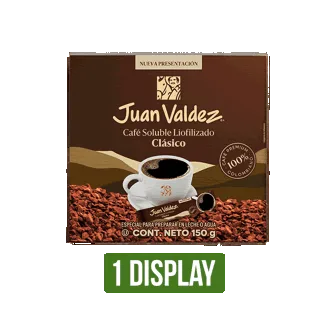 Café Juan Valdez Liolifizado Plegadiza Sticks x100Un x1.5gr